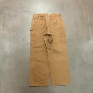 Carhartt men's tan heavy canvas carpenter pants workwear loop 32